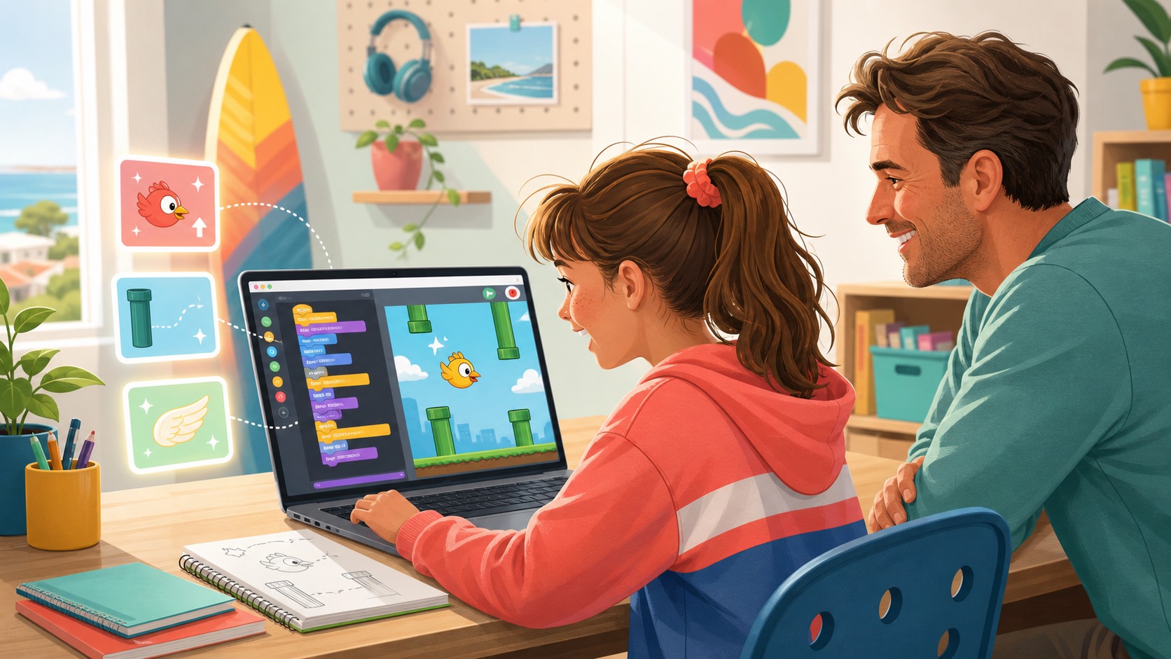 What Your Child Actually Learns Building a Flappy Bird-Style Game With AI
