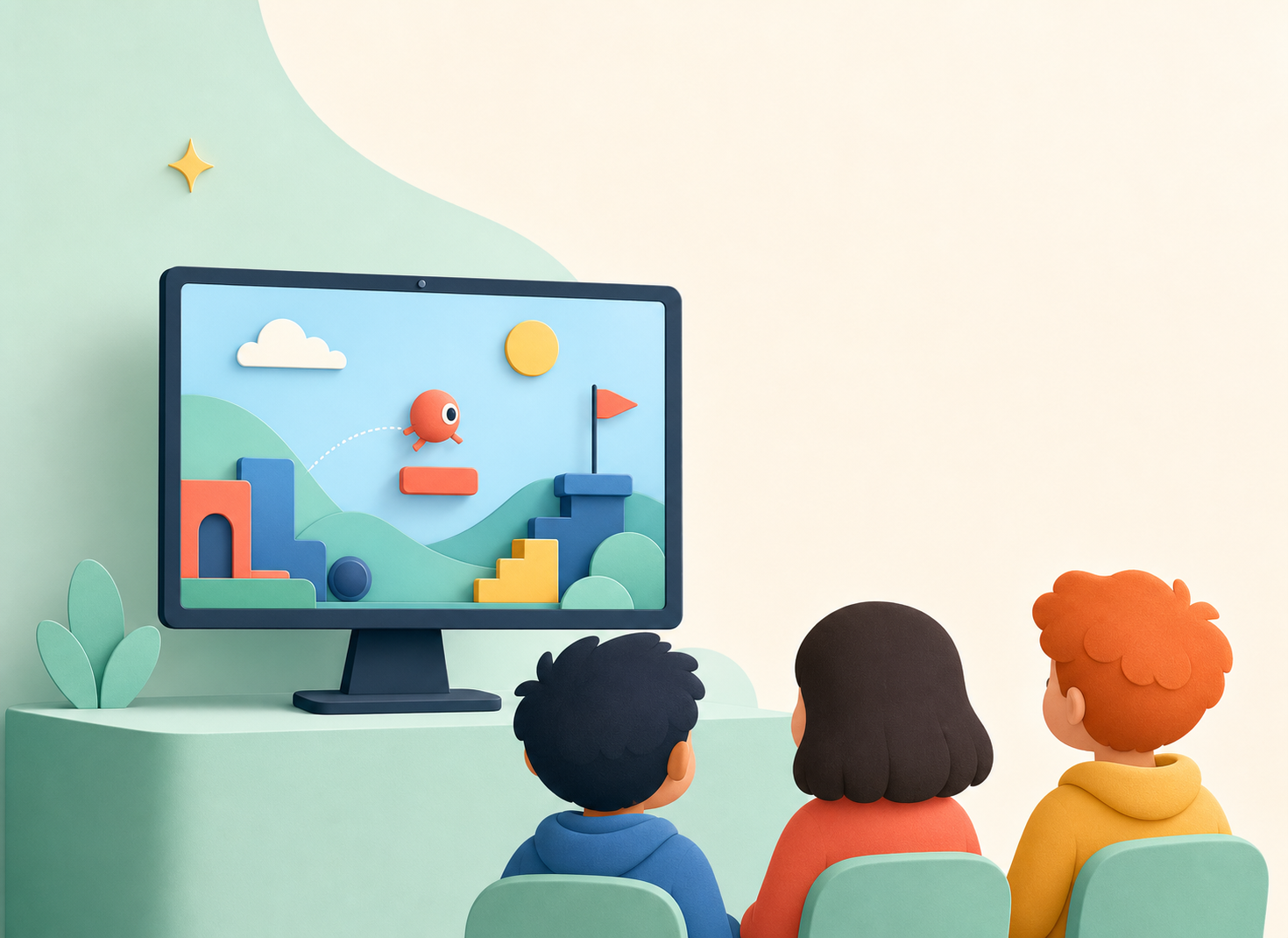 The finished game being presented at Demo Day.
